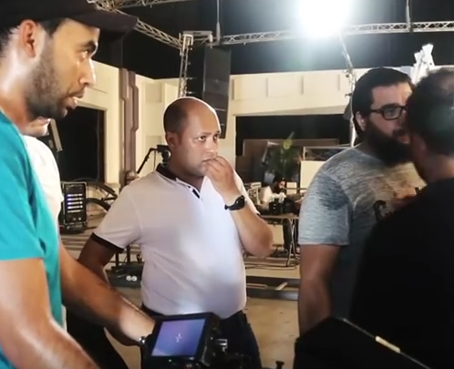 Rabii Zammouri sur le tournage du clip "Hymne Aux Héros de la Tunisie"